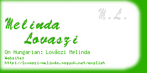 melinda lovaszi business card